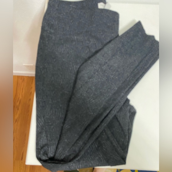 Rachel Zoe Women's grey\black High Waisted Cropped Ponte Stretch Leggings Size L - Picture 1 of 4